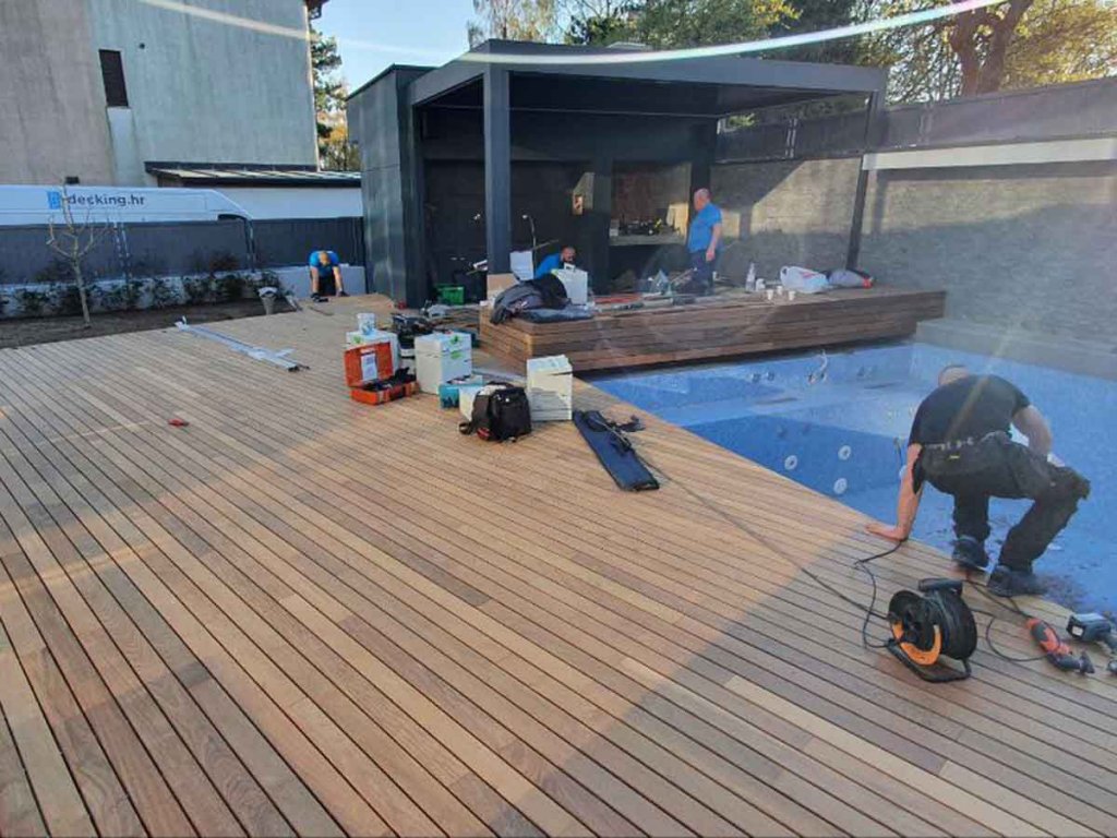 IPE Lapacho drvo decking bazen montaza 2