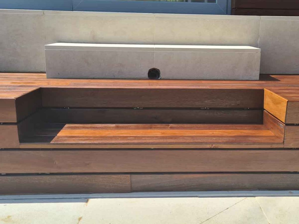 IPE Lapacho drvo decking zid i klupa Varazdin Breg 3