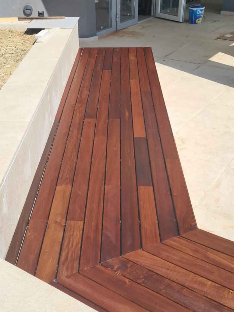 IPE Lapacho drvo decking zid i klupa Varazdin Breg 8