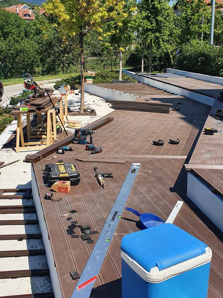 WPC Decking Select Wenge Skola Benedikta Kotruljevica montaza