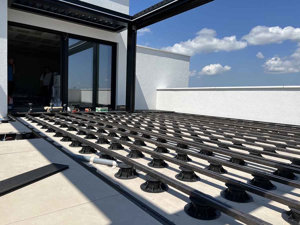 WPC Decking Solid Anthracite - montaza na hidroizolaciju - Buzanova Zagreb 2