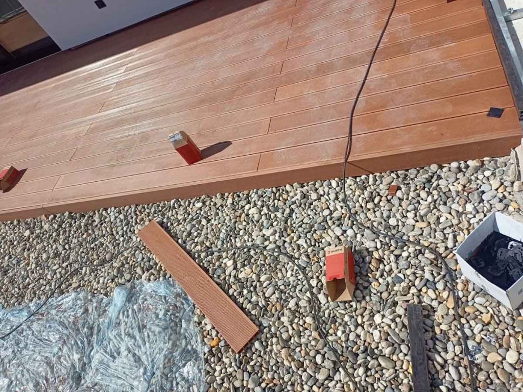 WPC Decking Standard Milk Brown - Cakovec zatvaranje cela